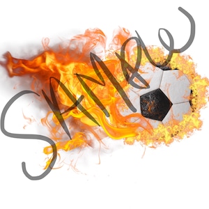 soccer ball in flames