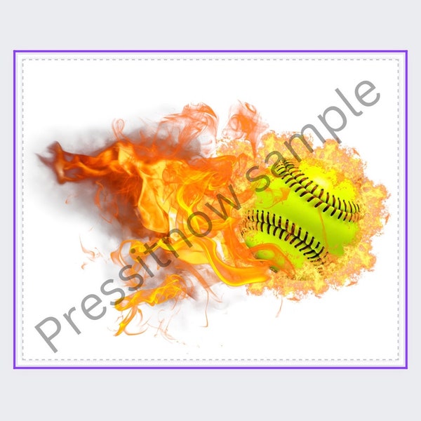 softball in flames png