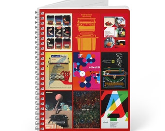 Vintage Olivetti Advertisings Notebook - A5 Lined Journal for Writers - Unique Gift for Journaling Enthusiasts