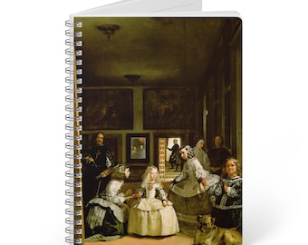 Las Meninas A5 Notebook - Velazquez Art Wirobound Journal - Elegant Writing Pad for Journaling Enthusiasts