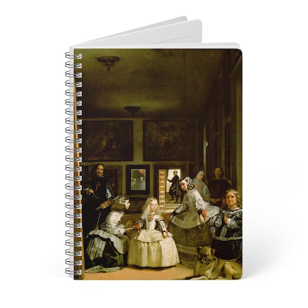 Las Meninas A5 Notebook - Velazquez Art Wirobound Journal - Elegant Writing Pad for Journaling Enthusiasts