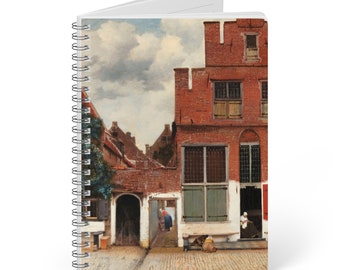 Vermeer The Little Street A5 Notebook - Lined Journal for Art Lovers - Perfect Gift for Students & Writers