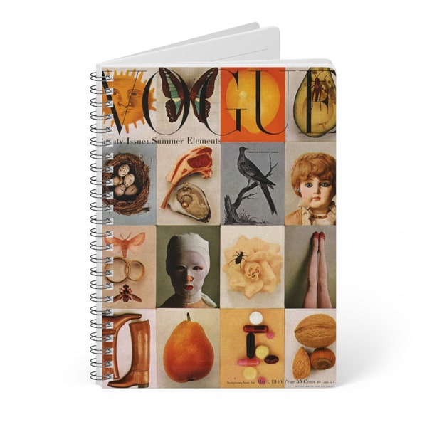 Irving Penn Vogue Cover A5 Notebook - Lined Journal for Writers & Artists - Summer Elements Gift