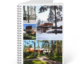 Alvar Aalto Villa Mairea Notebook, A5 Lined Architectural Journal, Ideal Gift for Design Lovers