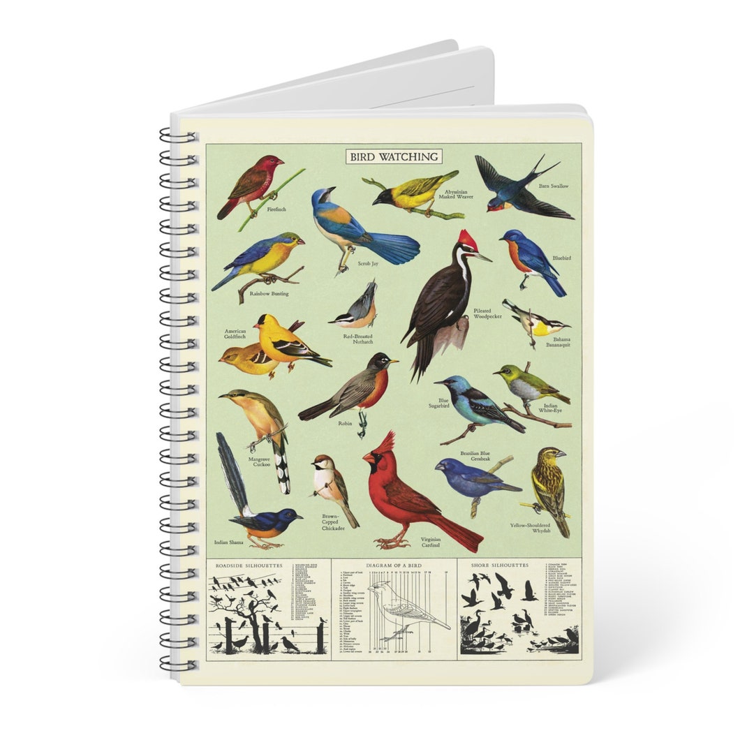 Bird Notebook Packs A5 Birding Notebook Spiral Softcover Journal for Bird-watching ...