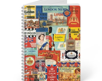 Vintage London Notebook, A5 Lined Journal, Perfect for Travelers and Students, Unique Gift Idea