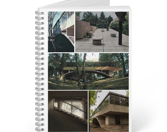 Casa del Puente Journal - Amancio Williams Architectural A5 Notebook for Sketching & Notes, Architect Gift