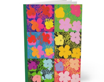 Andy Warhol Flowers Notebook - A5 Lined Journal for Creatives - Art Lover's Writing Pad - Unique Artist Gift