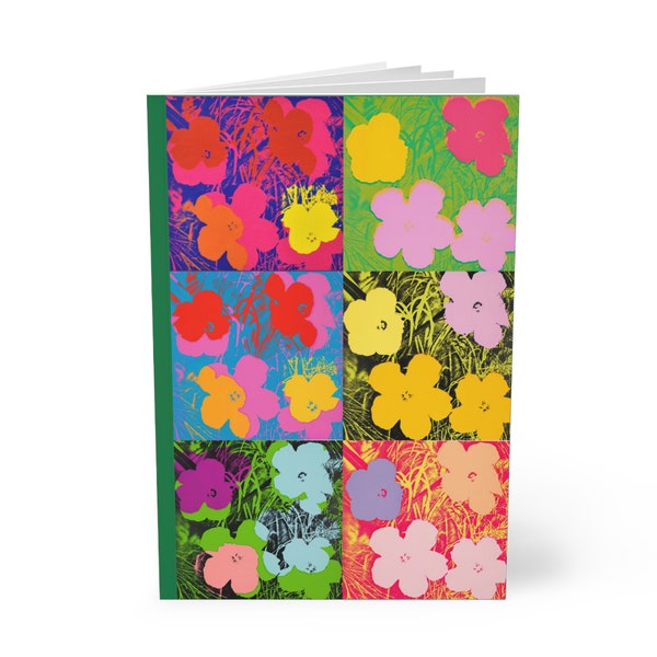 Andy Warhol Flowers Notebook - A5 Lined Journal for Creatives - Art Lover's Writing Pad - Unique Artist Gift