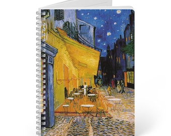 Van Gogh Cafe Terrace Notebook - A5 Lined Journal for Artists & Writers - Art Lover's Gift