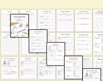 Marketingplanner 2025: sociale media, bedrijfsgroei (digitale download)