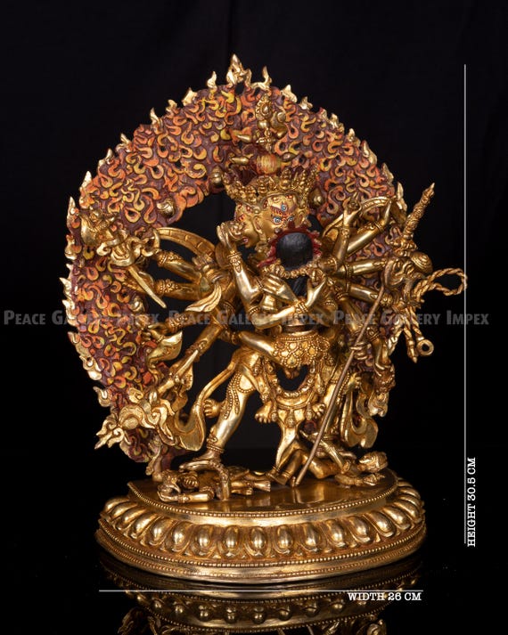 金鍍金のチャクラサンヴァラ像：チベット仏教美術 - Etsy 日本