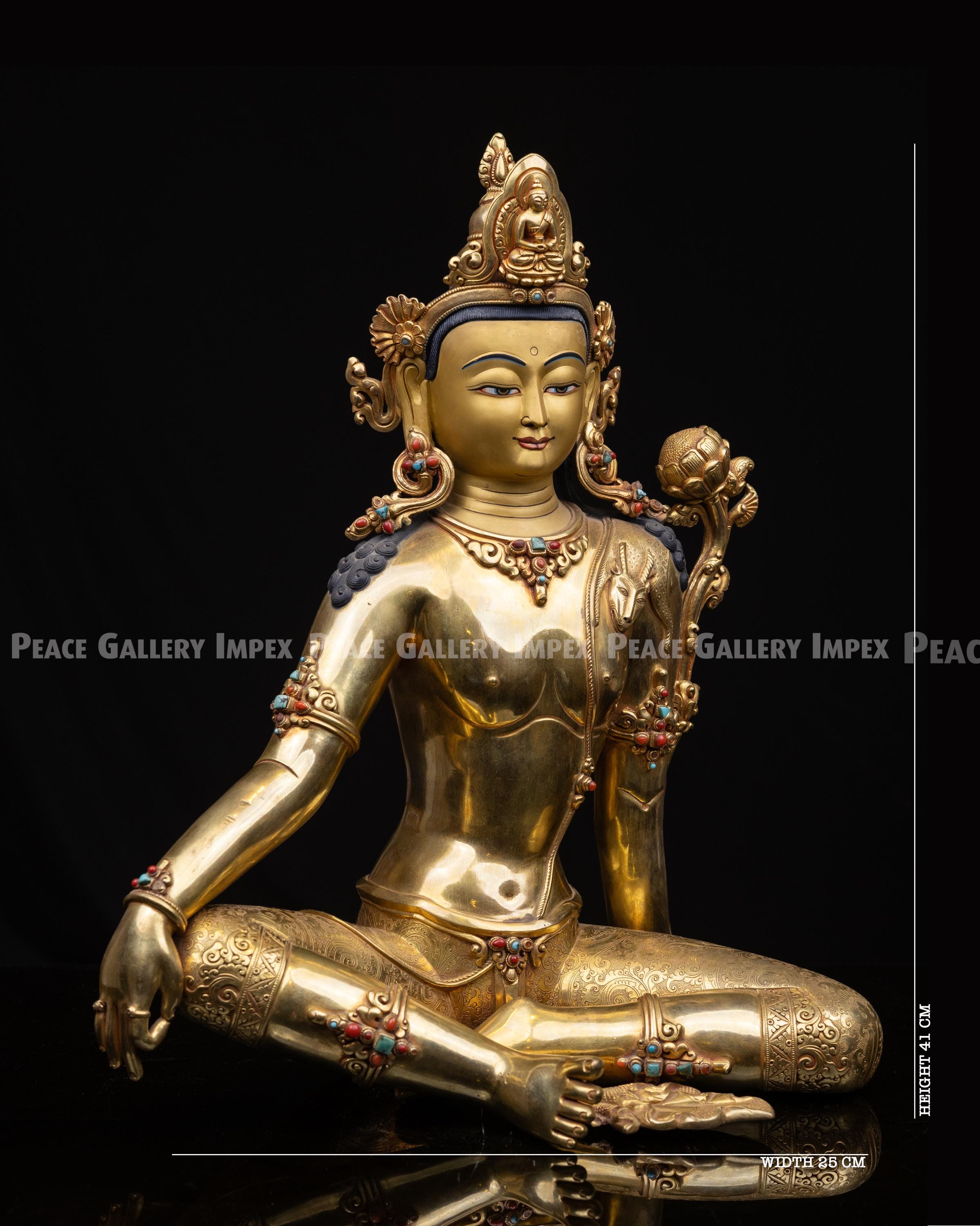 インド 金銅仏 写真集「Indian Bronze Masterpieces」 Gilded Copper Indra Statue: Hindu God of Weather, War, Prosperity