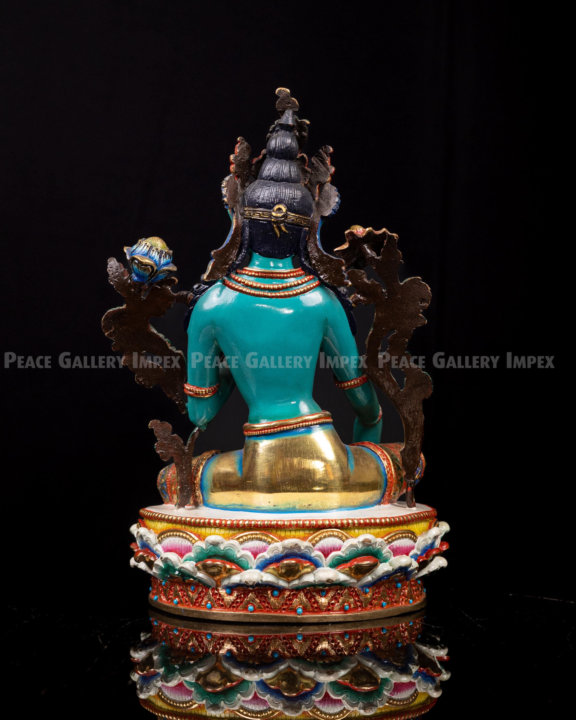 Statue de Bouddha Tara Verte 13,5cm Statue de Bouddha Tara Verte 13,5cm