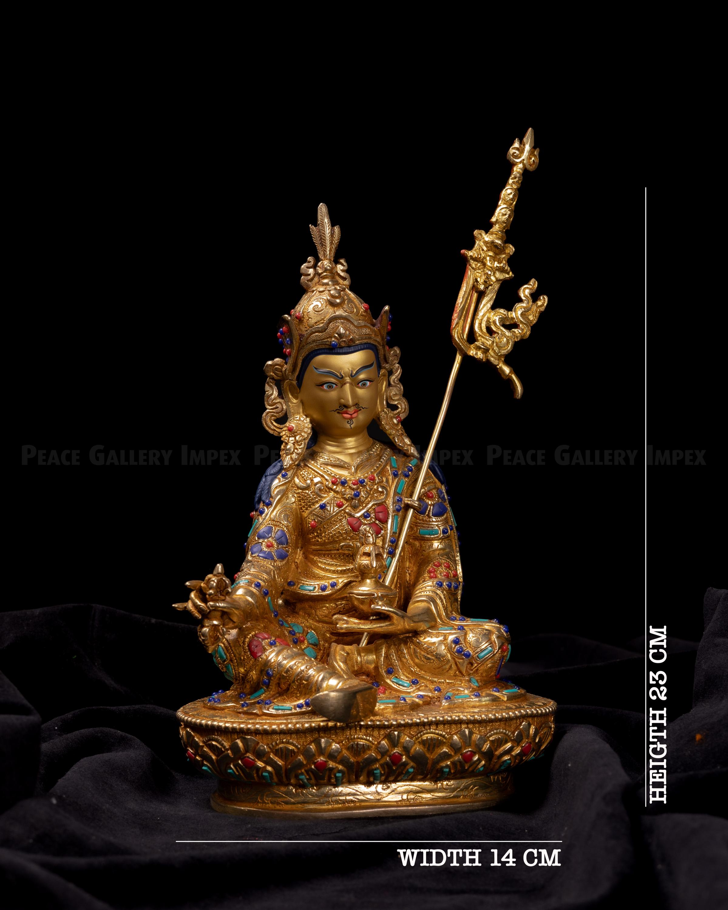 金色のパドマサンバヴァ像: チベット仏教、グル・リンポチェ - Etsy 日本