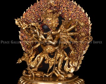 金鍍金のチャクラサンヴァラ像：チベット仏教美術 - Etsy 日本
