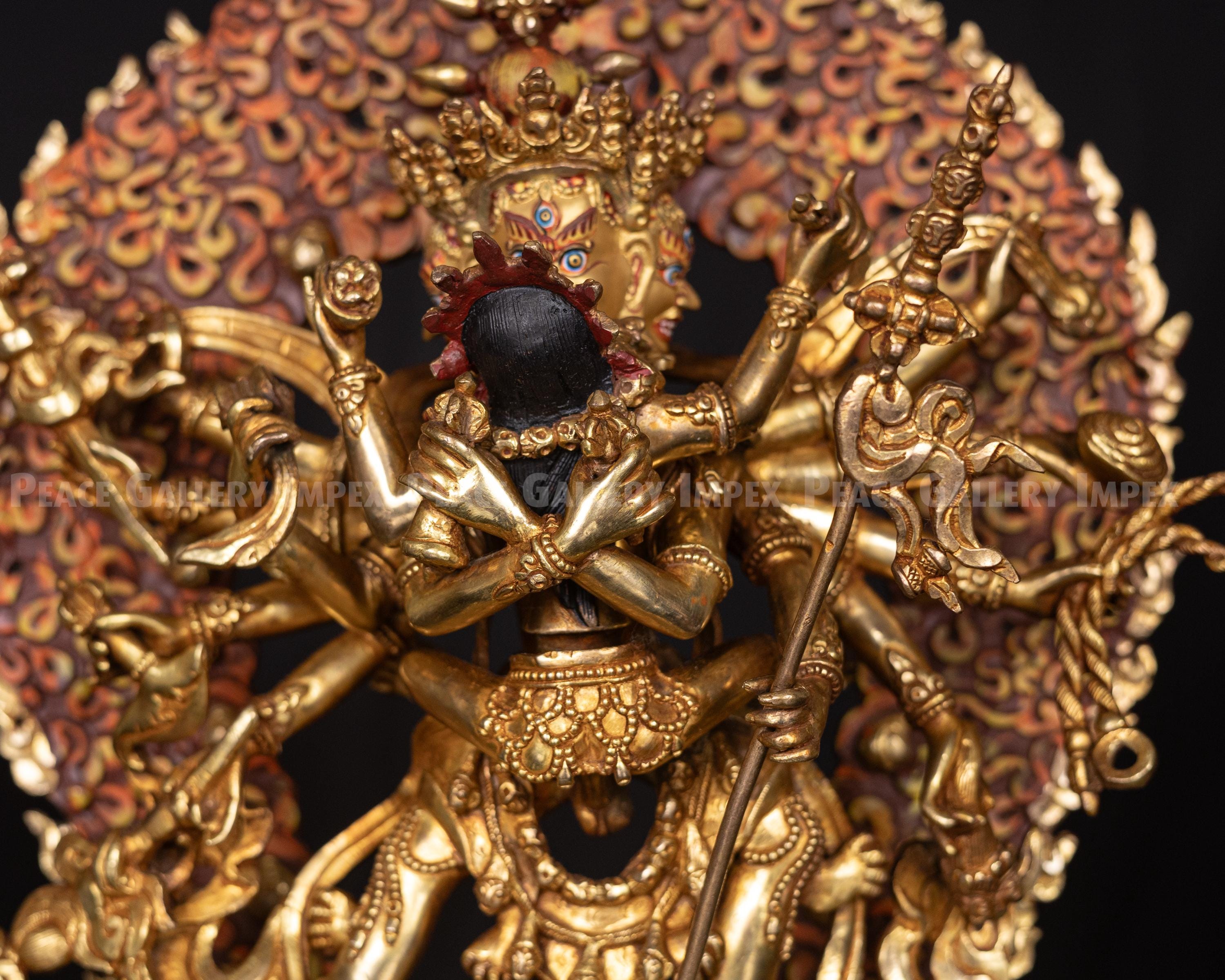 金鍍金のチャクラサンヴァラ像：チベット仏教美術 - Etsy 日本
