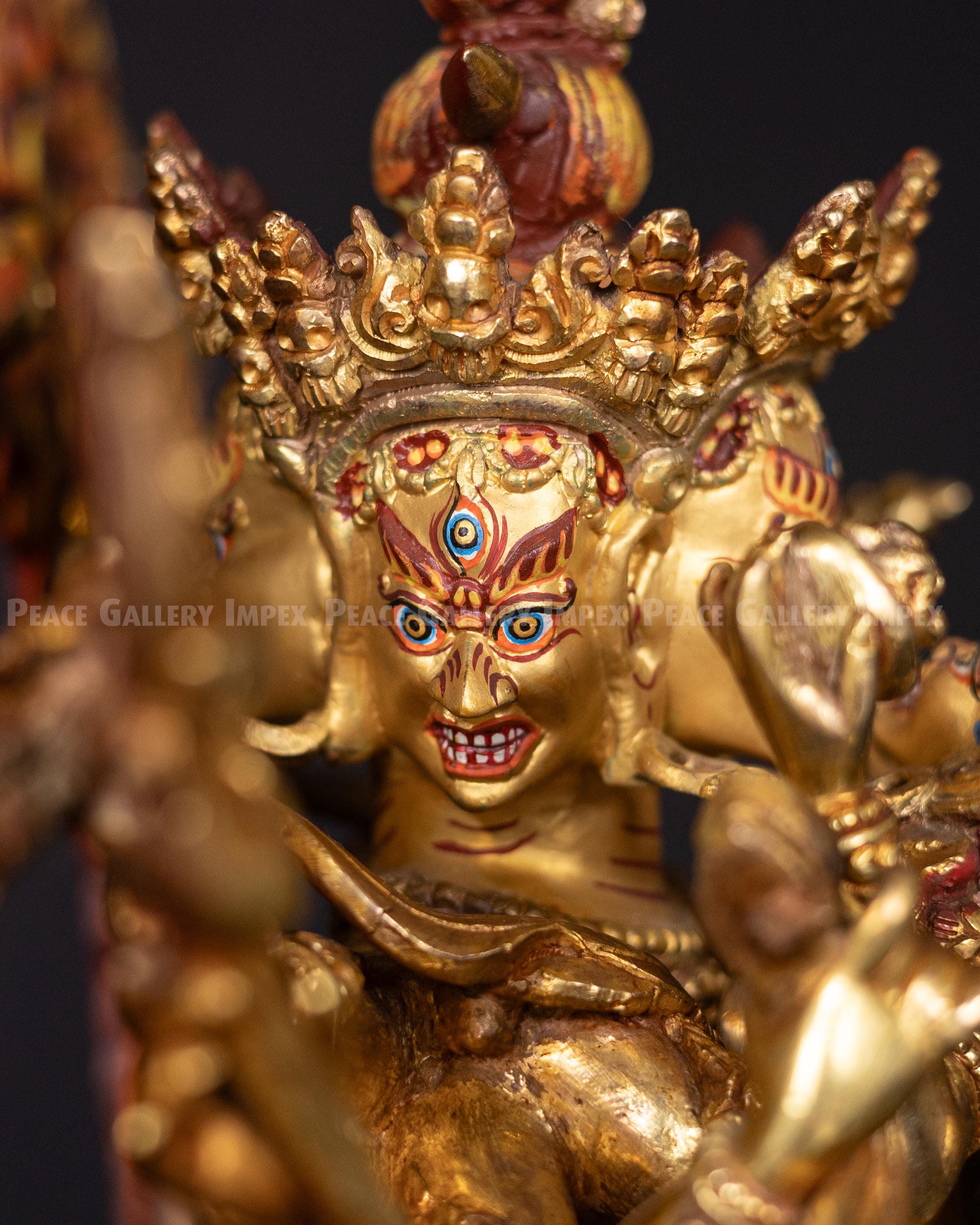 金鍍金のチャクラサンヴァラ像：チベット仏教美術 - Etsy 日本