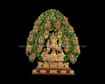 Set di 21 statue di Tara – Mandala, dea buddista, arte per altare, scultura protettiva