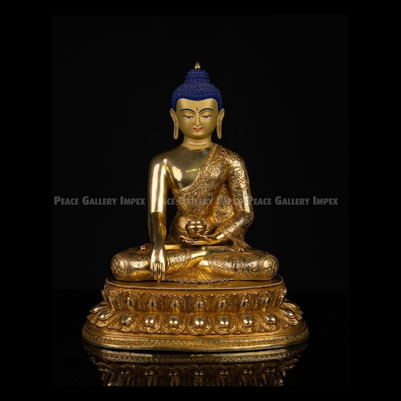 Bronze Shakyamuni Buddha Statue: Copper Oxide Finish - Etsy