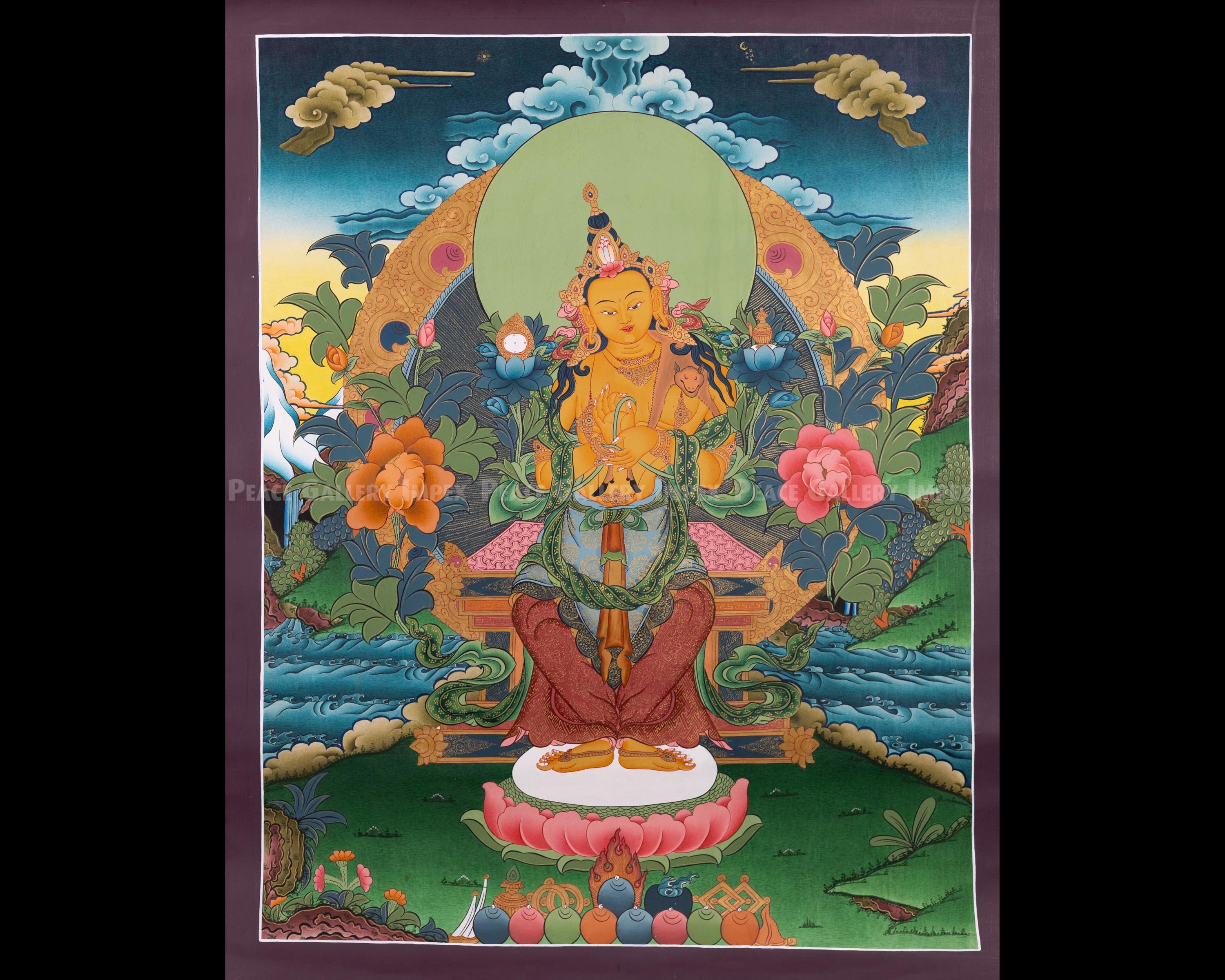 Maitreya Buddha | Thangka Painting | Wall Decor - Etsy