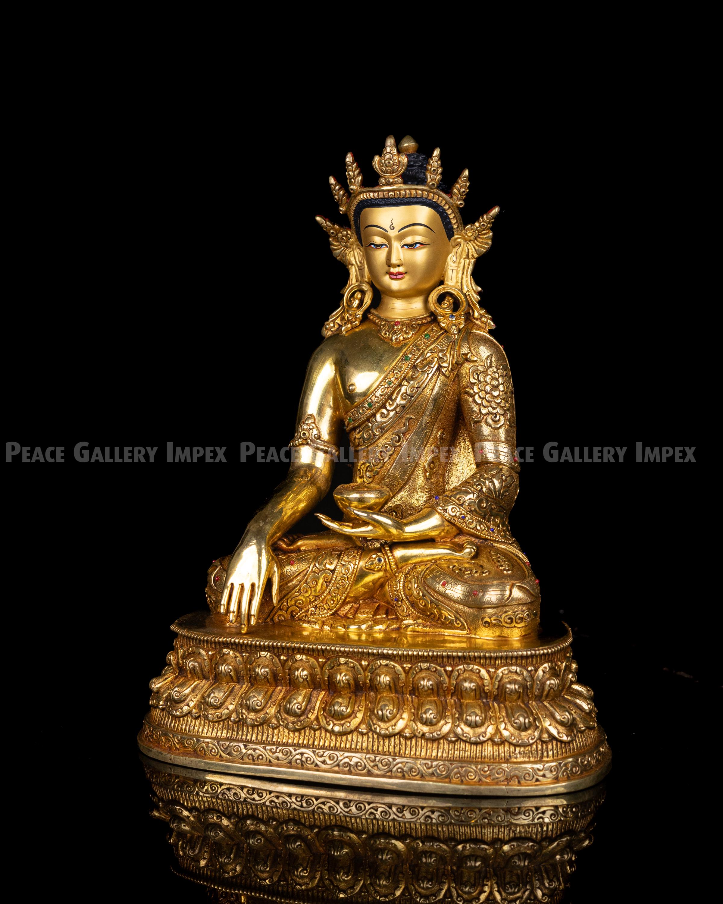 Gold Gilded Copper Shakyamuni Buddha Statue - Etsy