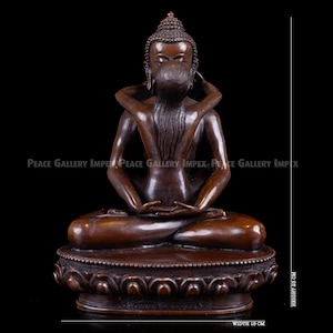 Samantabhadra Statue: Copper Oxide Yab-Yum Buddhist Art