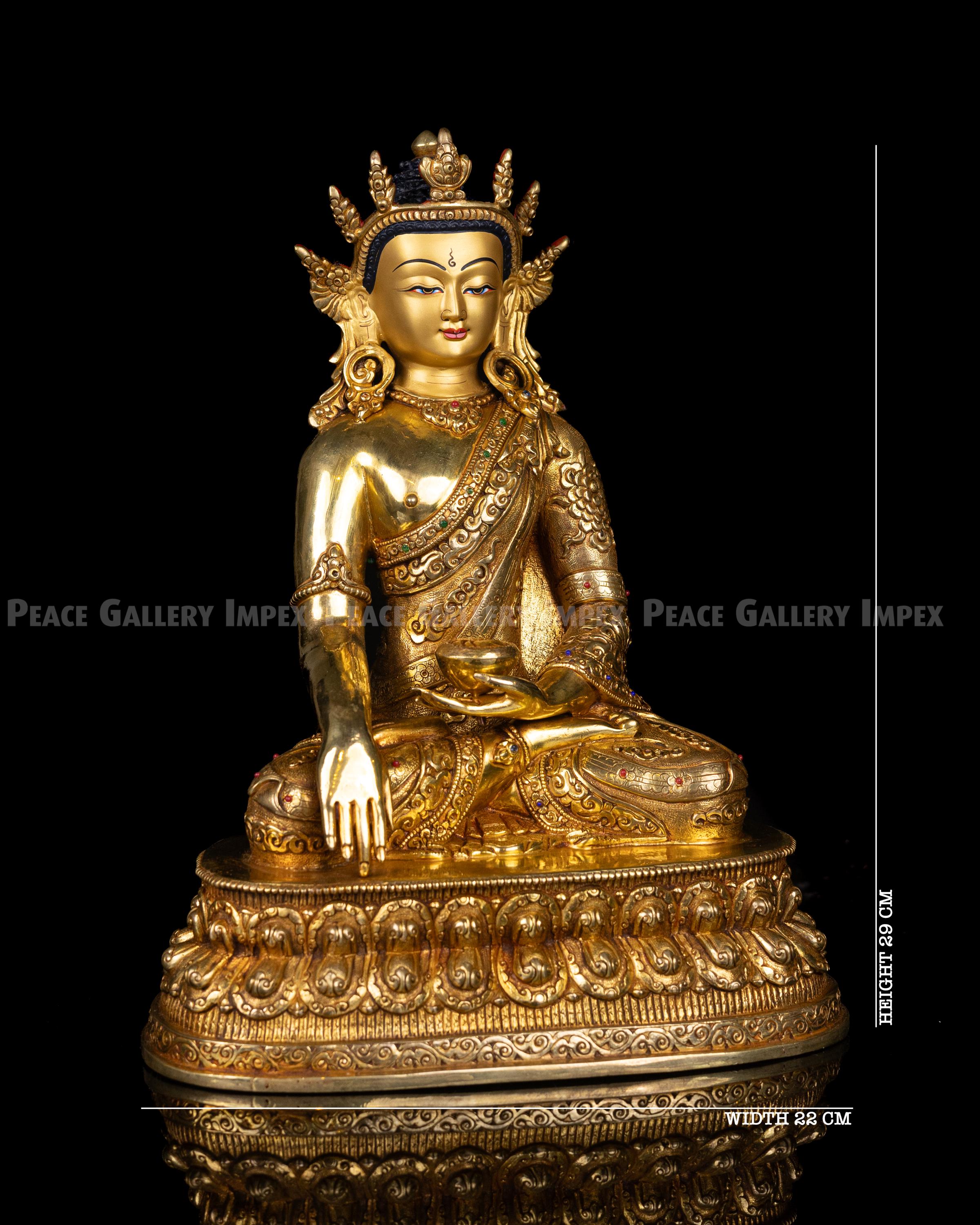 Gold Gilded Copper Shakyamuni Buddha Statue - Etsy