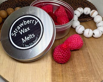 Strawberry Wax Melts, Food Wax Melts, Fruit Wax Melts, Foodie Gift, Bakery Scent, Strawberry Wax Melts