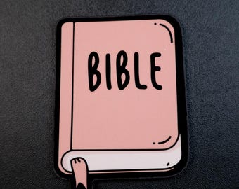 Hand-drawn Bible Christian Waterproof laminate Sticker, Decal for Bible, Tumbler, Laptop, Phone, Journal, or Religious Gifts for her or him