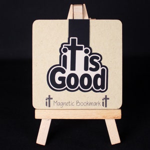 It Is Good Logo Double-Sided Magnetic Bookmark | Christian Religious Bible Study Gift Book Mark, Page Holder, Book Lover Gift for her or him