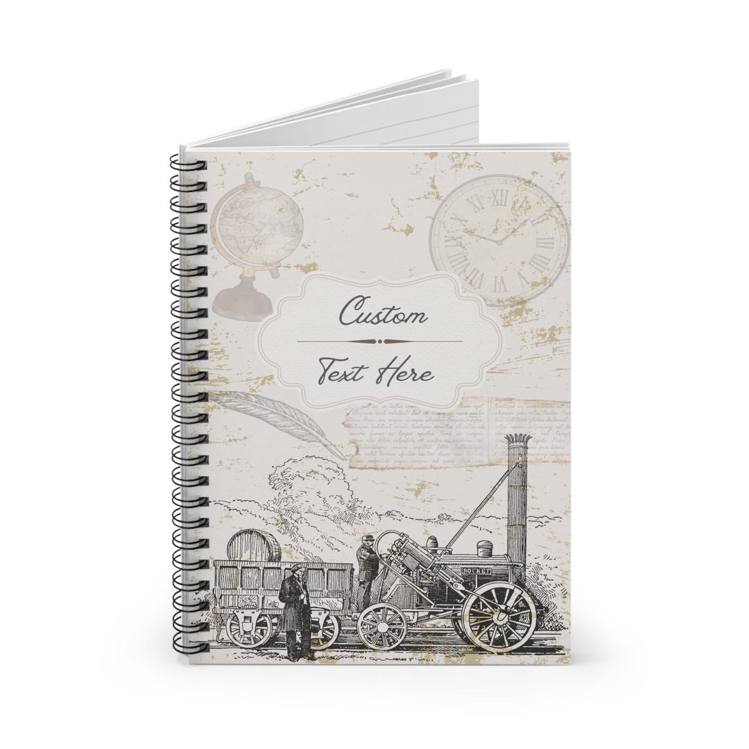 1968 Notebook Vintage Journal Design Spiral Notebook Classic Cover Design Travel ...