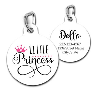 Princess Pet ID Tag, Little Princess Dog Tag, Diva Dog Gift image 2