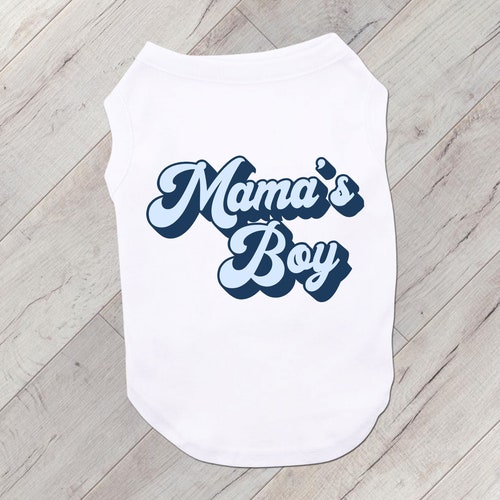 Mama's Boy Pet Tee Retro Mama's Boy Dog T Shirt Cute Etsy