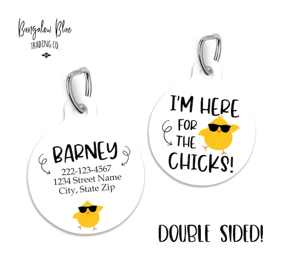 Easter Dog Tag Personalized Pet ID Chicks Dig Me Dog and Cat
