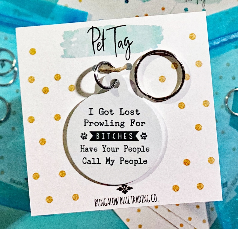 I Got Lost Prowling personalized Pet Id Tag for dogs and cats