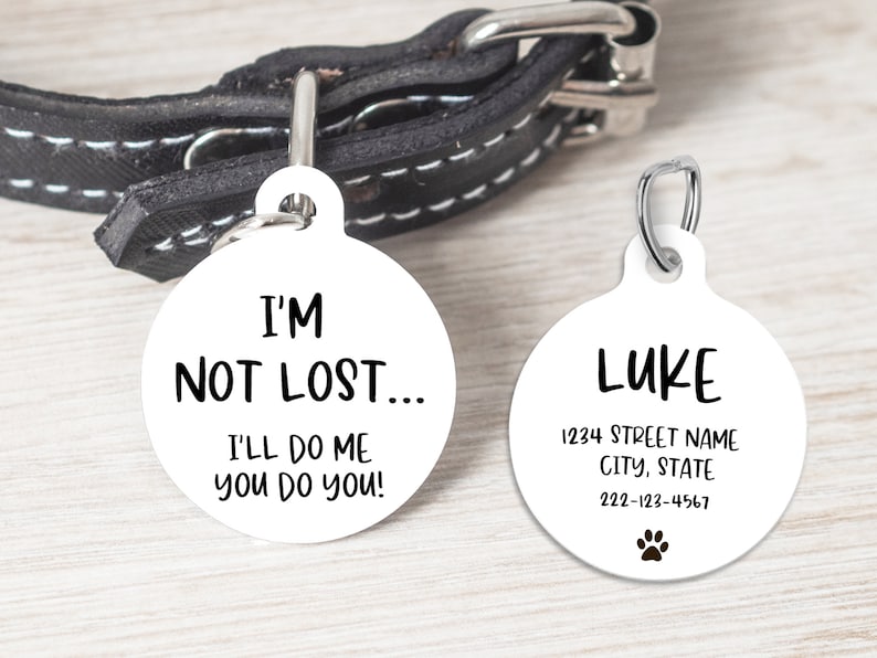 Personalized Custom Dog Tag Funny Pet ID for Dogs and Cats Etsy
