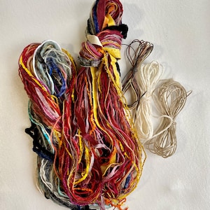 Warm Colors Yarn Refill: Wool, Silk, Cotton Weaving Fibers