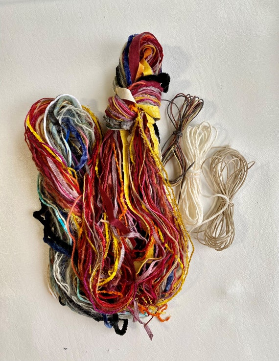 Warm Colors Yarn Refill: Wool, Silk, Cotton Weaving Fibers
