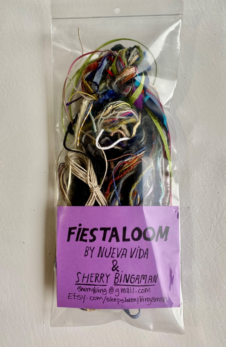 Yarn Refill Color Mix for Fiesta Loom Weaving Kit Including Assorted Color Mixes Wool, Cotton, Silk, Hand Dyed Fabric Strips image 2