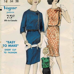 1960s Vintage VOGUE 6428 TUNIC PATTERN Mod Tunic Top Shorts 