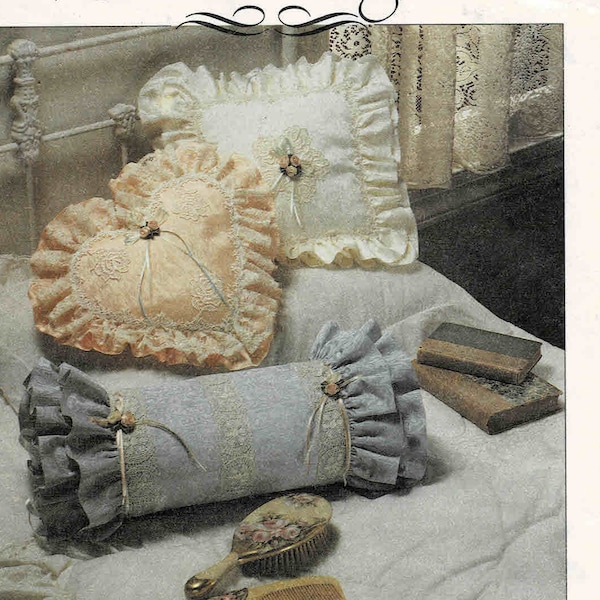 Victorian Magic Picture Frames Covered Albums Tissue Box Cover Neck Roll Pillow Accessories McCalls 0010 Vintage Sewing Pattern UNCUT
