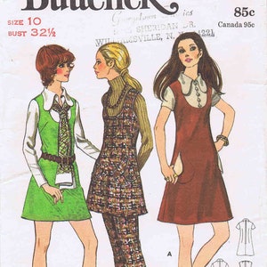 May include: A vintage sewing pattern for a dress and pants. The pattern is for sizes 7-14 and includes instructions for making a dress with a Peter Pan collar and a matching pair of pants. The pattern is from Butterick and has the number 5869 on it.