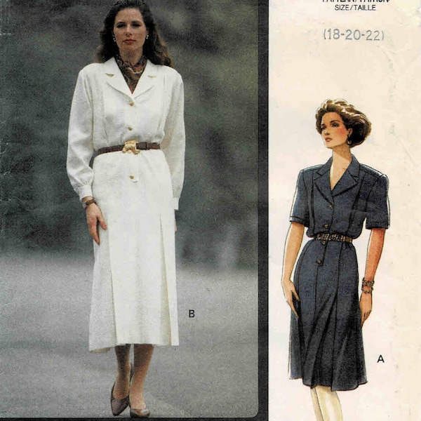Misses Loose Fitting Straight Dress Vogue Classics 7583 Vintage Sewing Pattern Full Figure Size 18 - 20 - 22 Bust 40 - 42 - 44 UNCUT