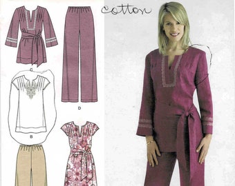 Misses Dress or Tunic and Pants in Two Lengths Simplicity 2371 Sewing Pattern Size 10 - 12 - 14 - 16 - 18 UNCUT