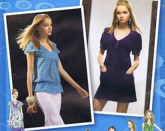 Juniors Dress Mini Dress and Tunic with Sleeve Variations Simplicity 2942 Sewing Pattern Size 5/6 - 7/8 - 9/10 - 11/12 - 13/14 - 15/15 UNCUT