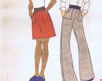 1970er Jahre Misses Rock und gerade Bein Hose Butterick 3447 Vintage Schnittmuster UNCUT verschiedene Größen erhältlich
