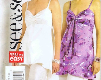 Misses Shoulder Strap Tops See & Sew 4769 Sewing Pattern Size 6 - 8 - 10 - 12 Bust 30 1/2 -31 1/2 - 32 1/2 - 34 UNCUT