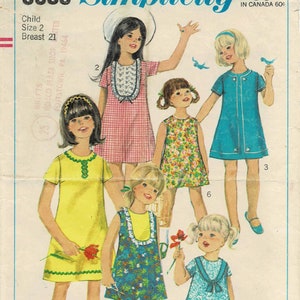 1960s Child's and Girls A-line Dress Simplicity 6905 - Etsy