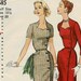 1950s Misses Slim Wrap Sweetheart Neckline Dress Simplicity 1685 ...
